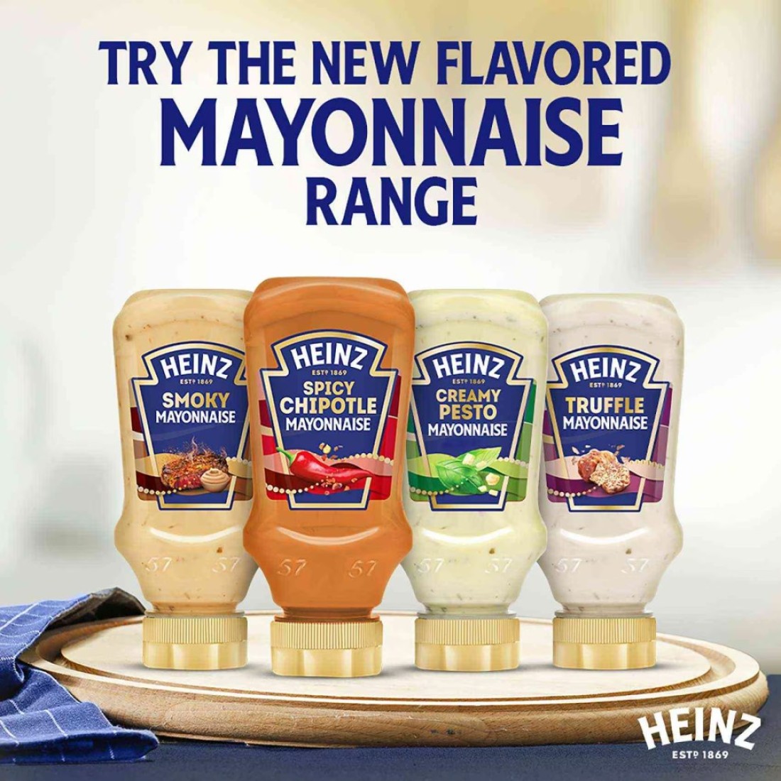 Heinz Spicy Chipotle Mayonnaise Top-Down Squeeze Bottle 225ml