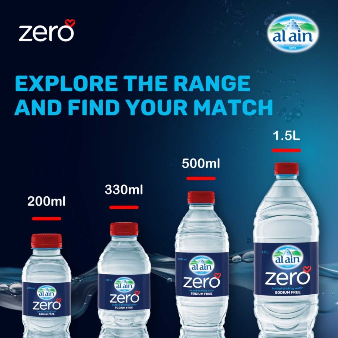 Al Ain Zero Sodium Free Drinking Water 1.5L Pack of 6