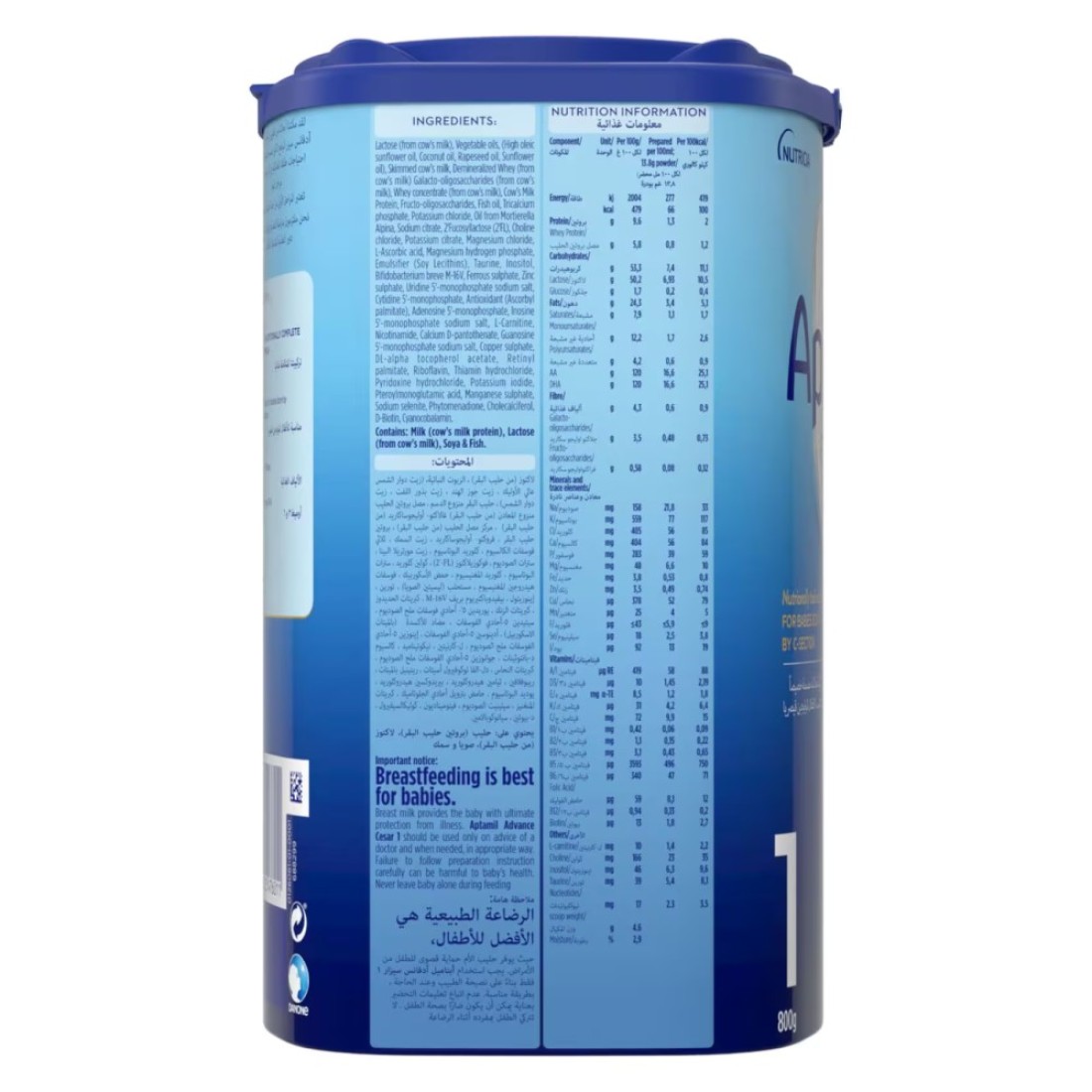 Aptamil Advance Cesar Care Infant Formula Milk Stage 1 0-6 months 800g