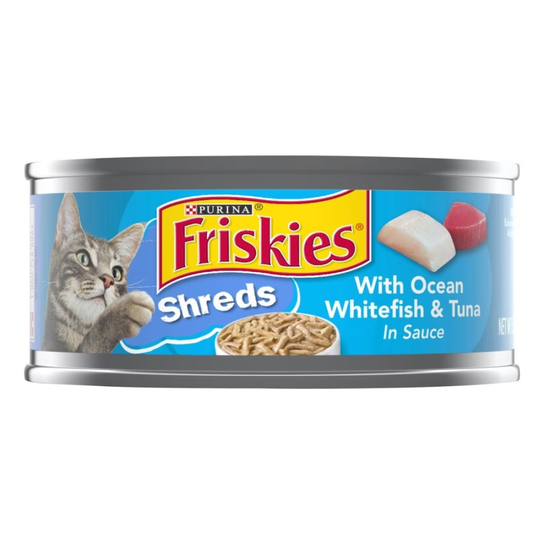Purina Friskies Savoury Whitefish and Sardines Flavour Shreds Wet Food for Cat, 156g