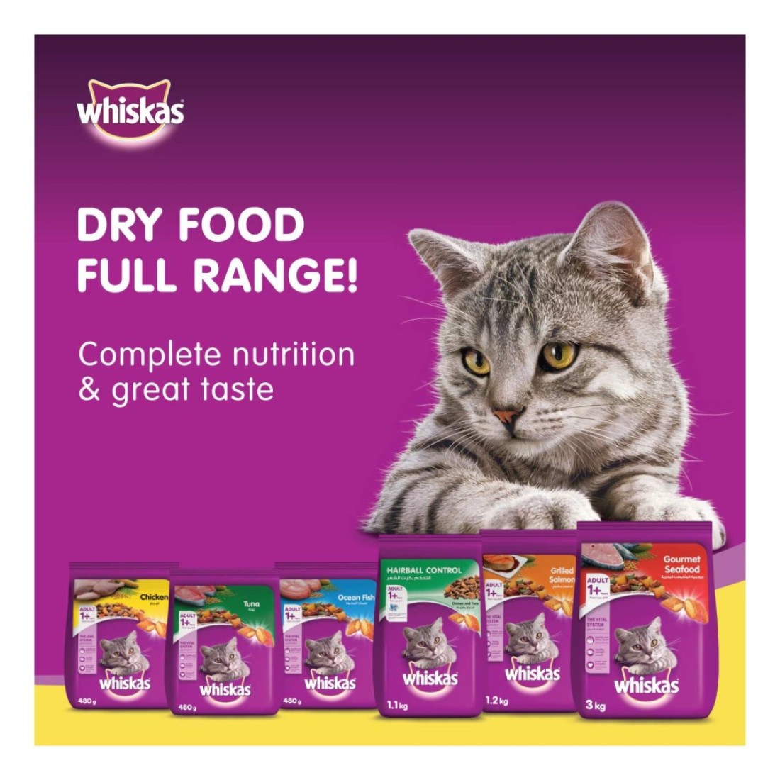 Whiskas Chicken Dry Cat Food 3kg