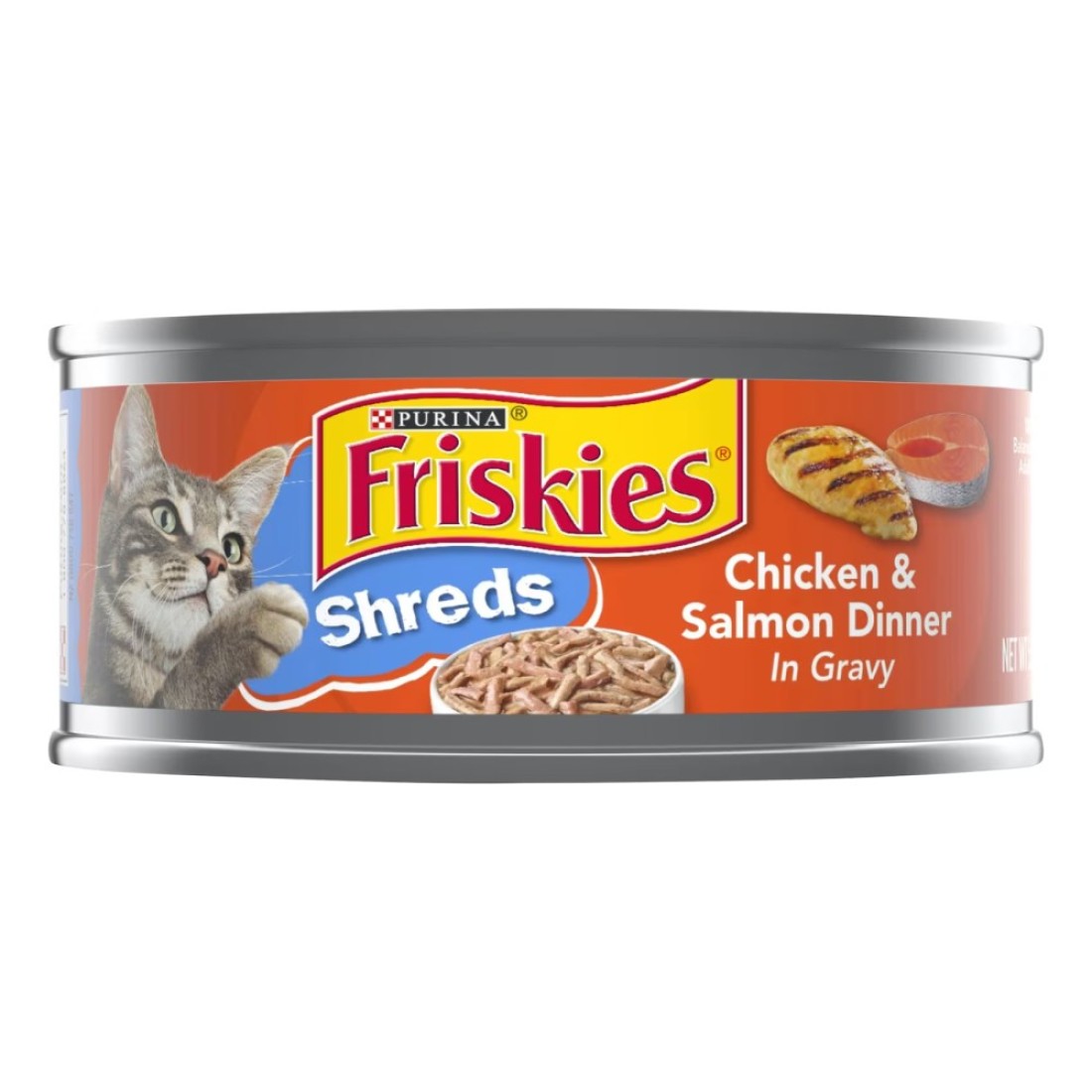 Purina Friskies Savoury Shreds Chicken and Salmon Flavour Wet Food for Cat, 156g