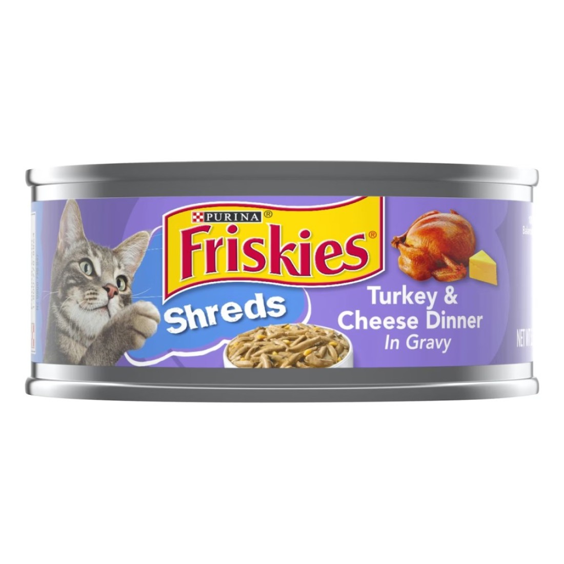 Purina Friskies Savoury Shreds Turkey and Cheese Flavour Wet Food for Cat, 156g