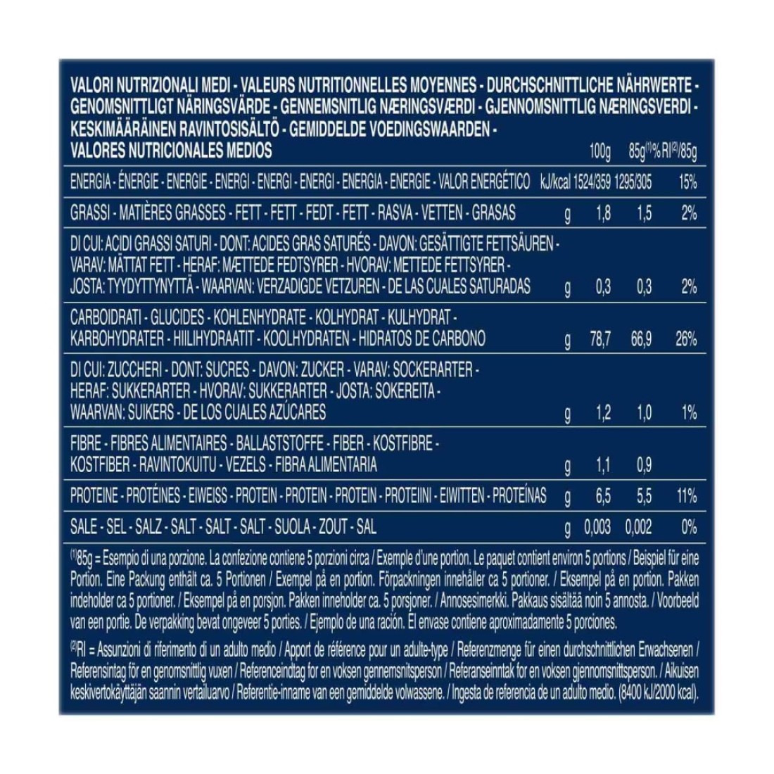Barilla Penne Rigate Pasta Gluten Free 400g