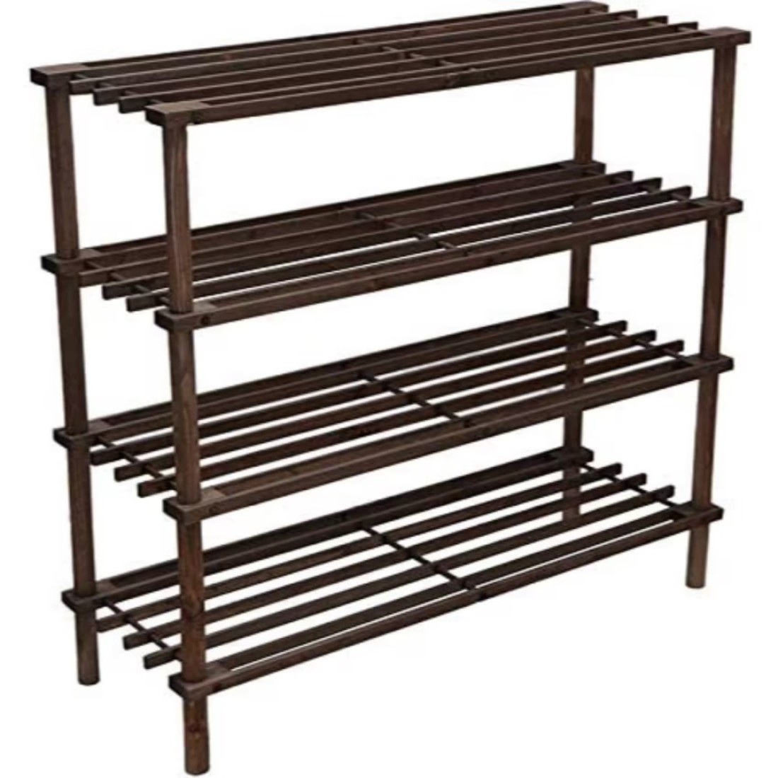 Feelings 4 Layer Wooden Shoe Rack Brwon