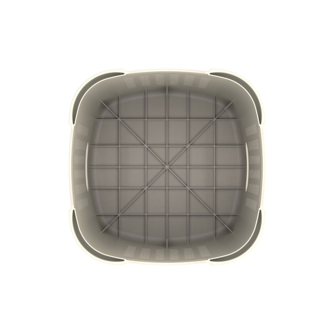 Cosmoplast Rattan Step Stool Grey 28cm