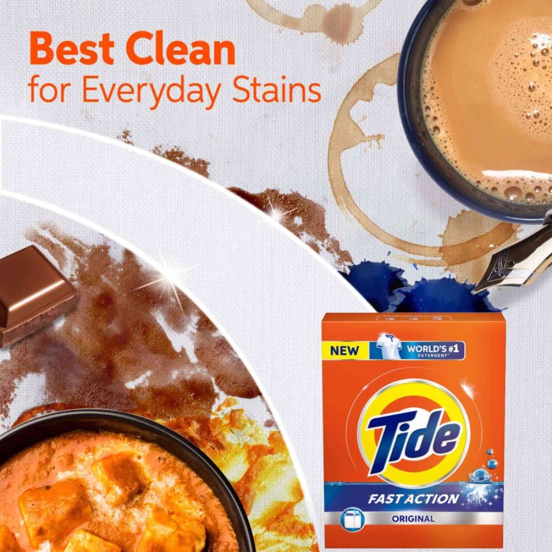 Tide Automatic Detergent Powder Megabox Original 7.5kg Pack of 2