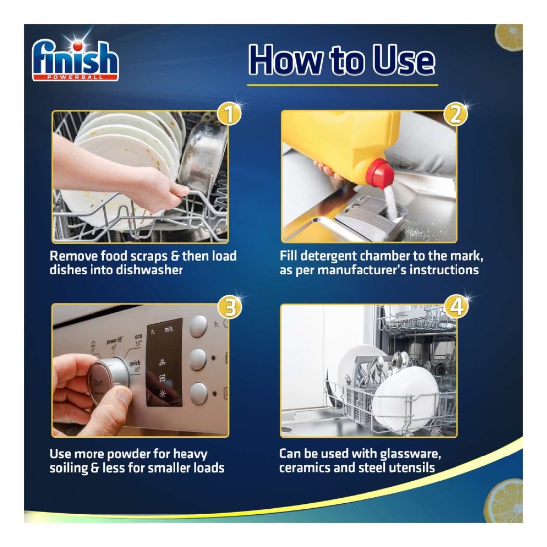 Finish Classic Lemon Dishwashing Powder 2.5kg
