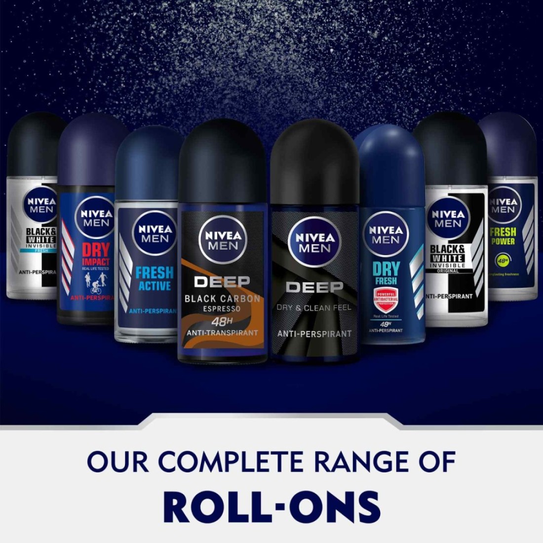 NIVEA MEN Antiperspirant Roll-on for Men Dry Impact 50ml Pack of 2