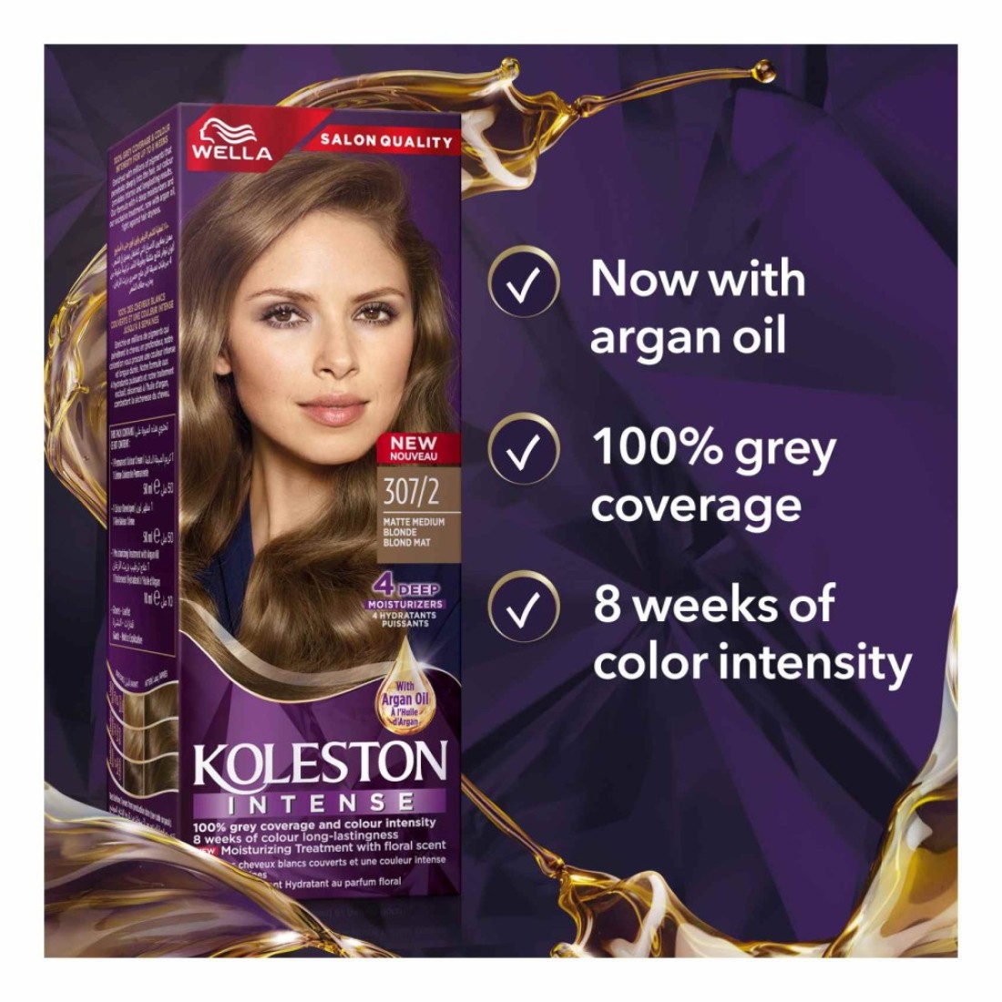 Wella Koleston Intense Hair Color 307/2 Matte Medium Blonde