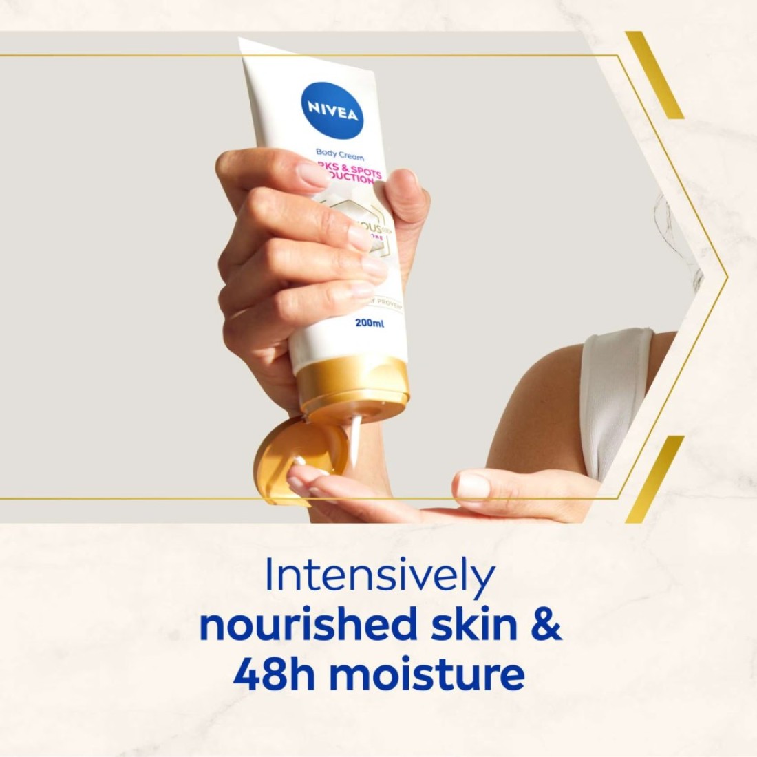 NIVEA Luminous630 Even Glow Body Cream Marks &amp; Spots Reduction 200ml Pack of 2