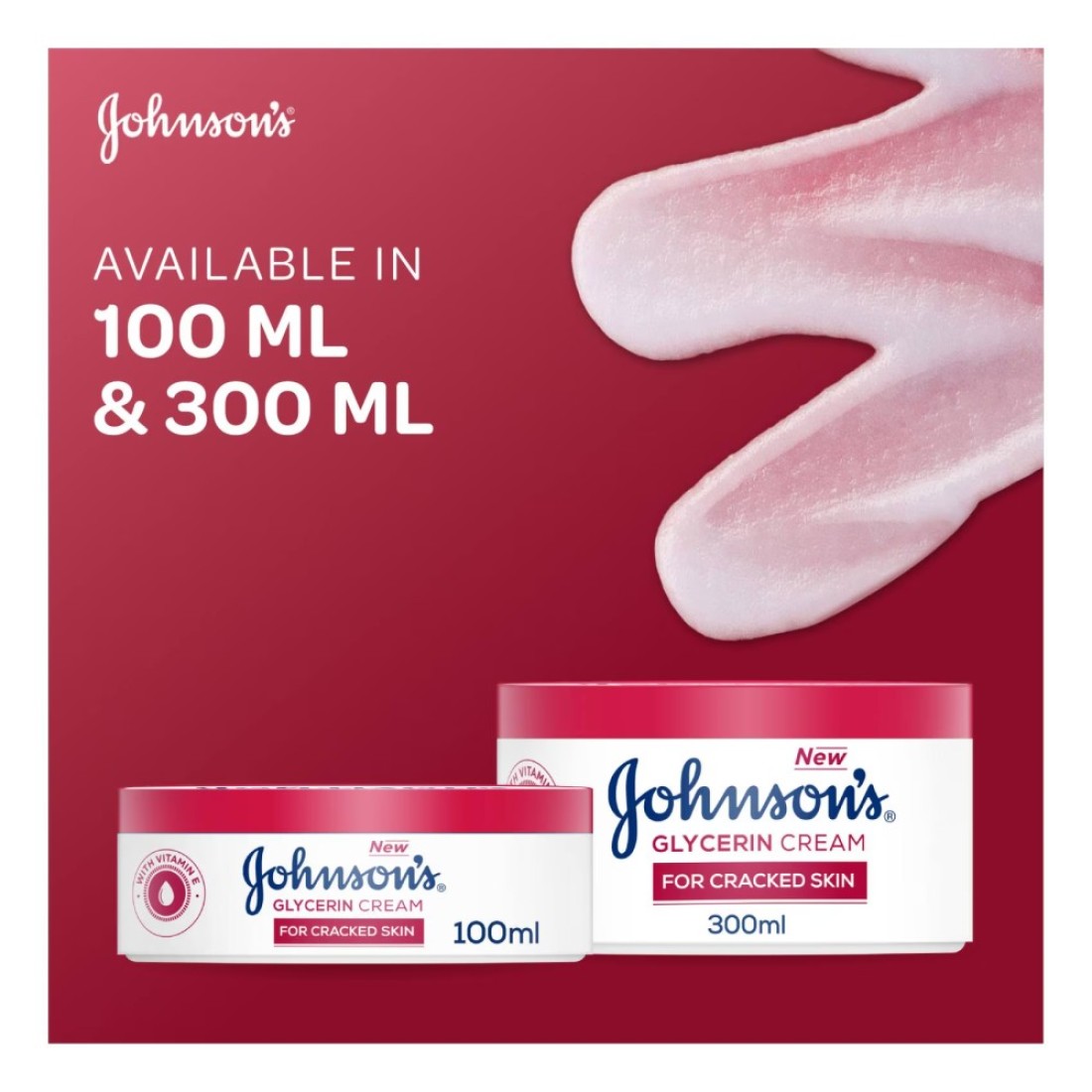 Johnson&rsquo;s Glycerin Cream For Cracked Skin 300ml+100ml