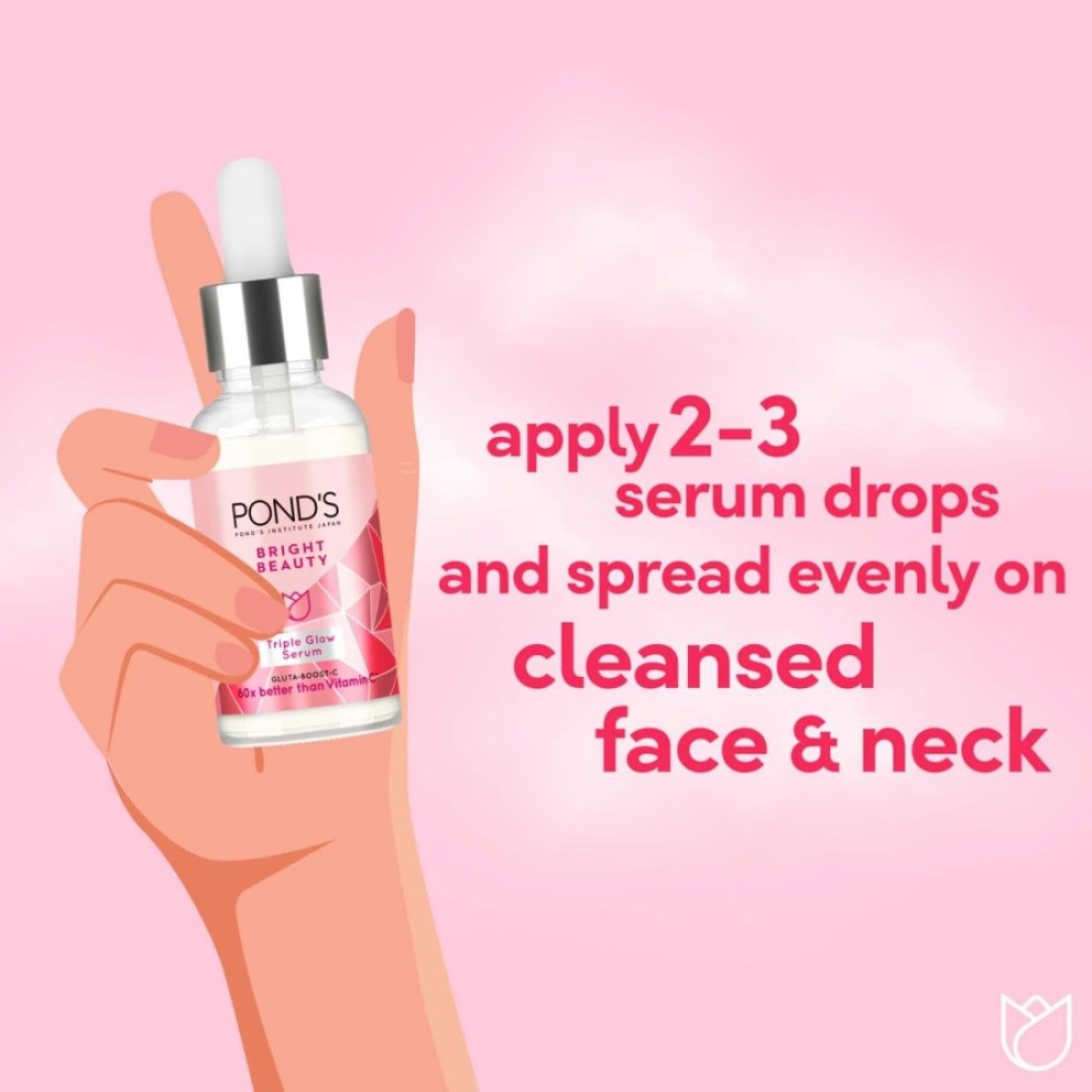 Pond&#39;s Bright Beauty Triple Glow Serum with Niacinamide and Hyaluronic Acid 30g