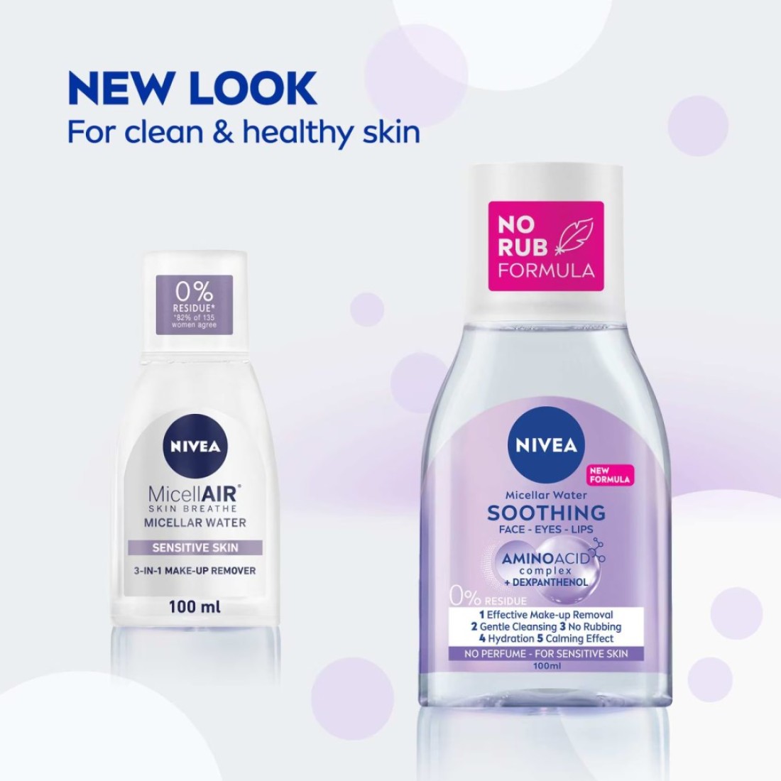 NIVEA Micellar Water Smoothing Makeup Remover Sensitive Skin 100ml