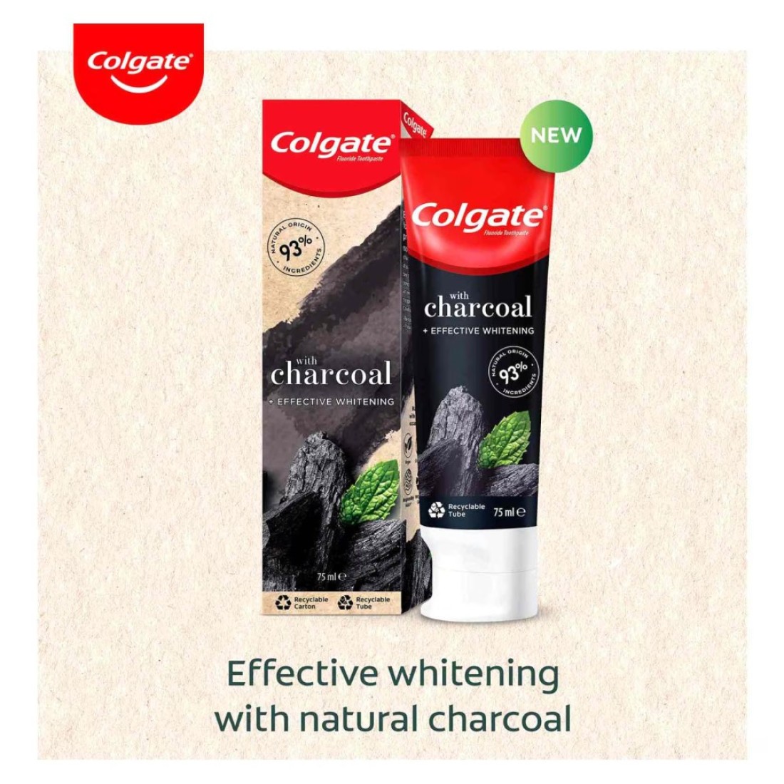 Colgate Natural Extracts Toothpaste Charcoal Whitening 75ml