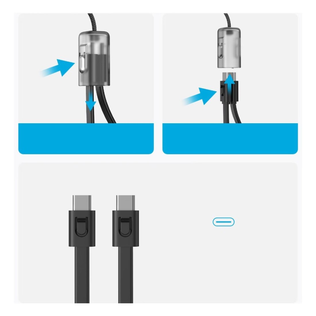 أنكر بي دي بنك طاقة - أسود ، 20000 مللي أمبير في الساعة، 30 واط مع كابل شحن USB-C إلى USB-C