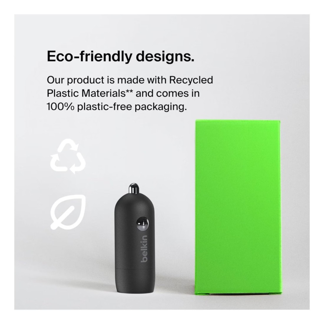 Belkin Boost Car Charger 30W with USB-C to USB-C Data Sync and Charging Cable Black 1m