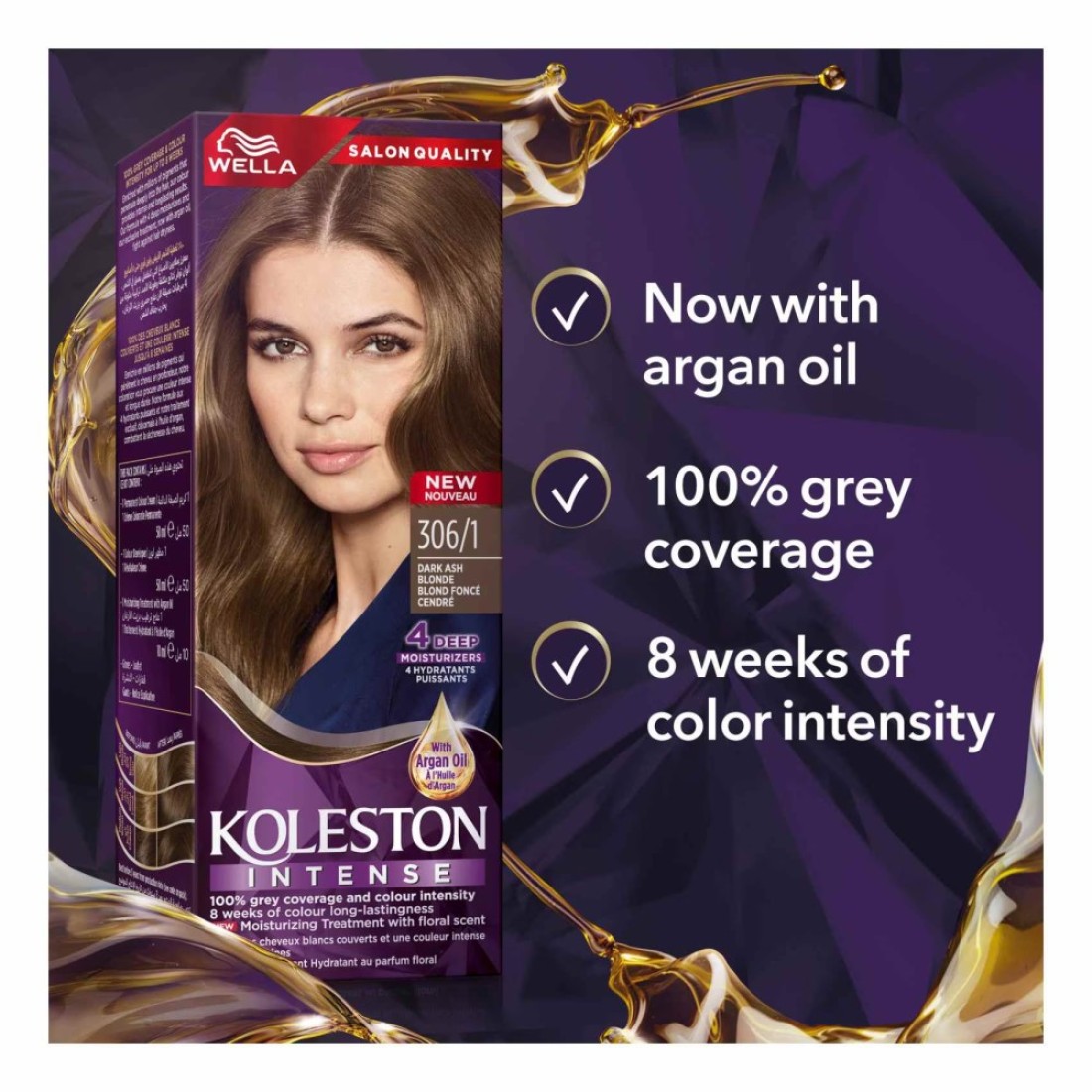 Wella Koleston Intense Hair Color 306/1 Dark Ash Blonde