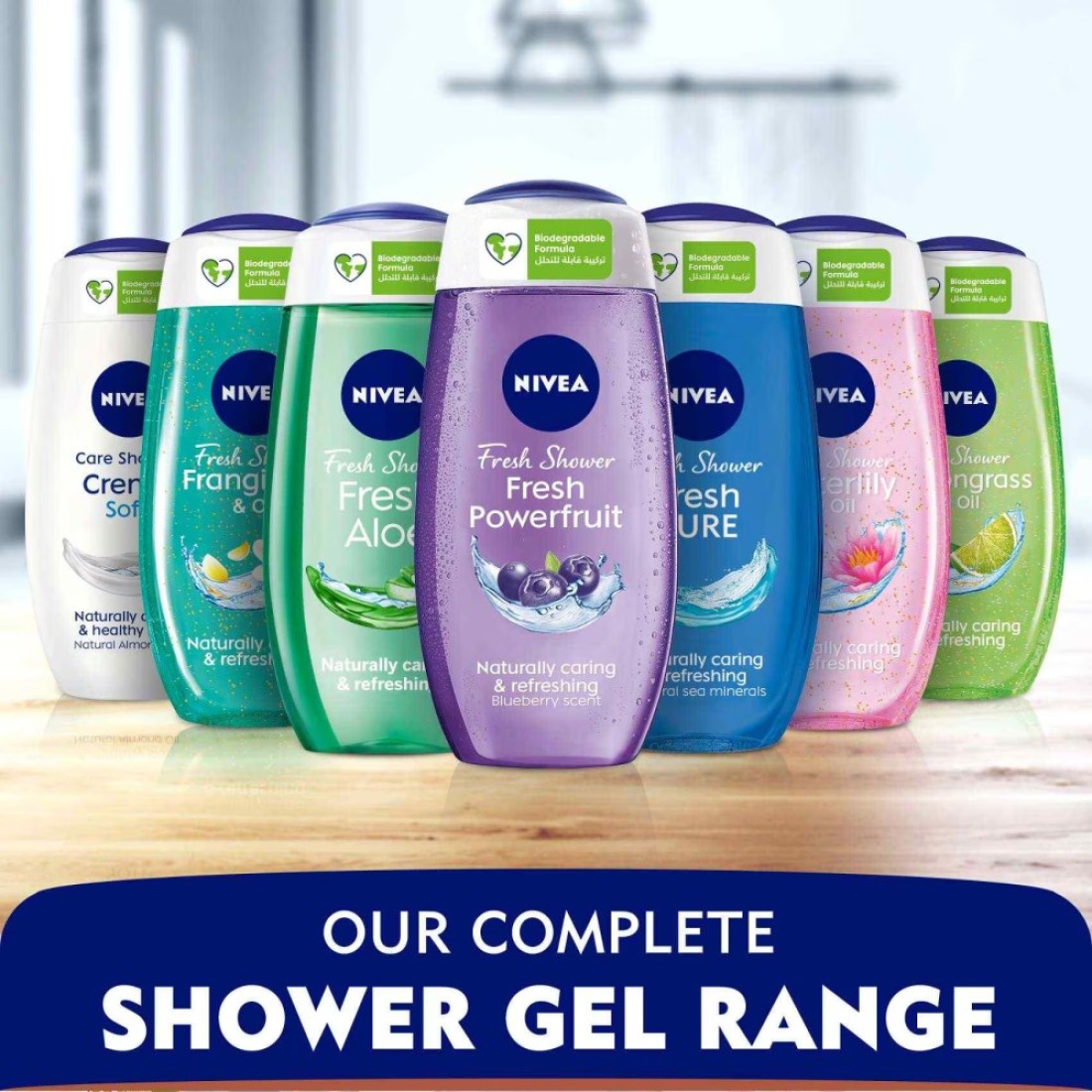 NIVEA Shower Gel Body Wash Lemongrass &amp; Oil 250ml Pack of 3