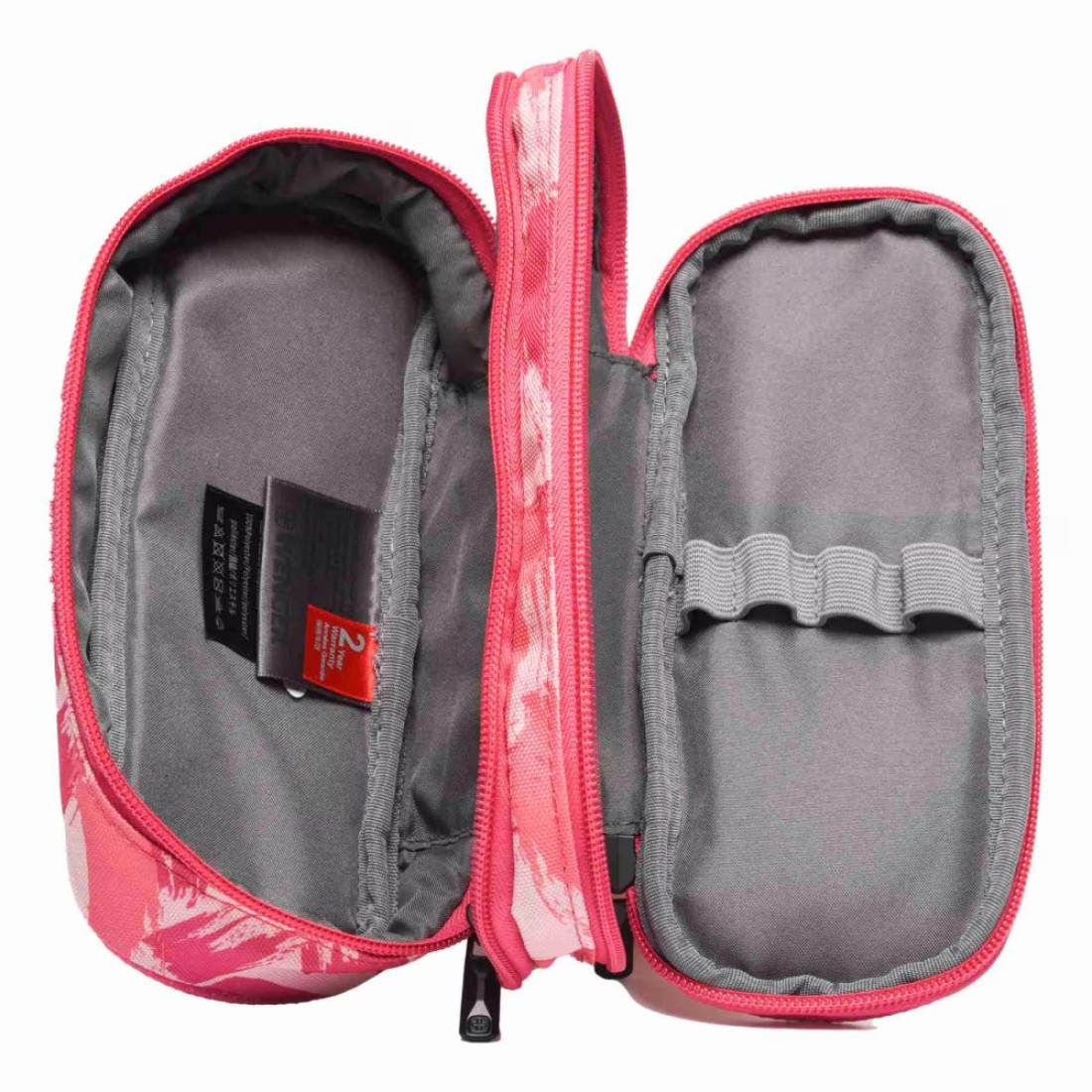 Wenger 2 Compartment Pencil Case Pink 23cm