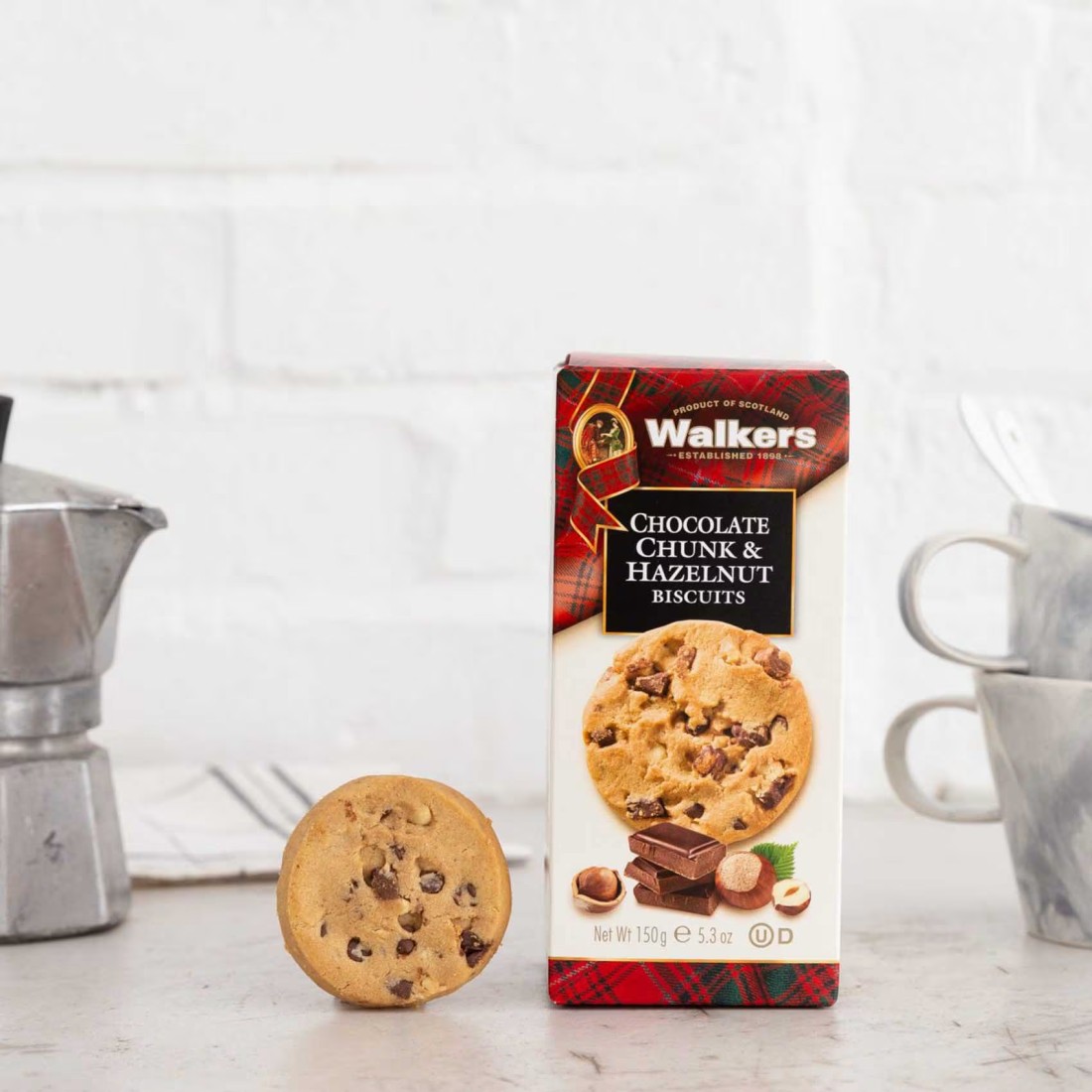 Walker&#39;s Chocolate Chunk and Hazelnut Biscuits, 150g