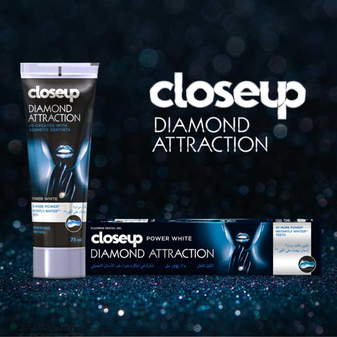 Close Up Diamond Attraction Whitening Toothpaste Power White Refreshing Menthol 75ml