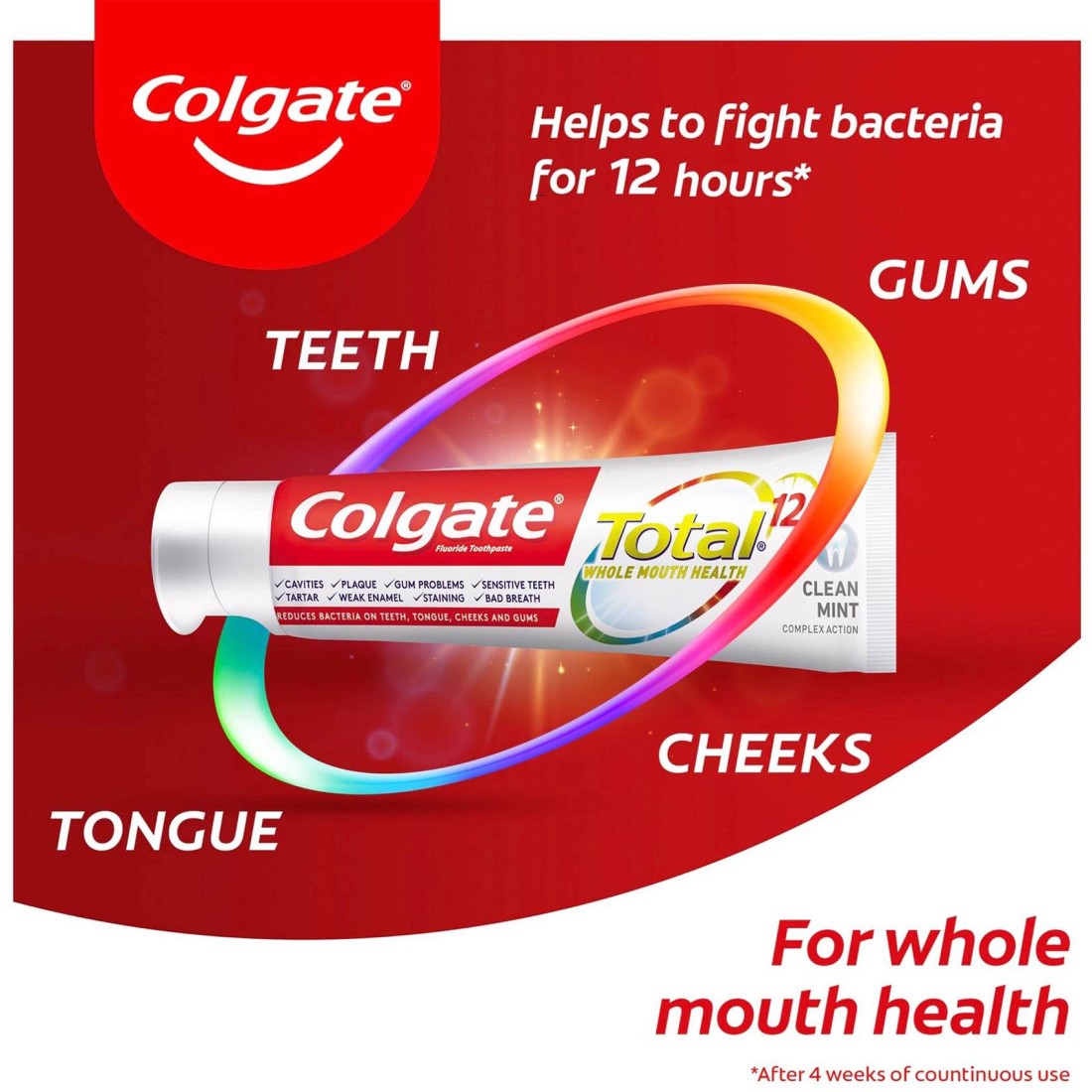 Colgate Total 12 Hour Protection Clean Mint Toothpaste 75ml