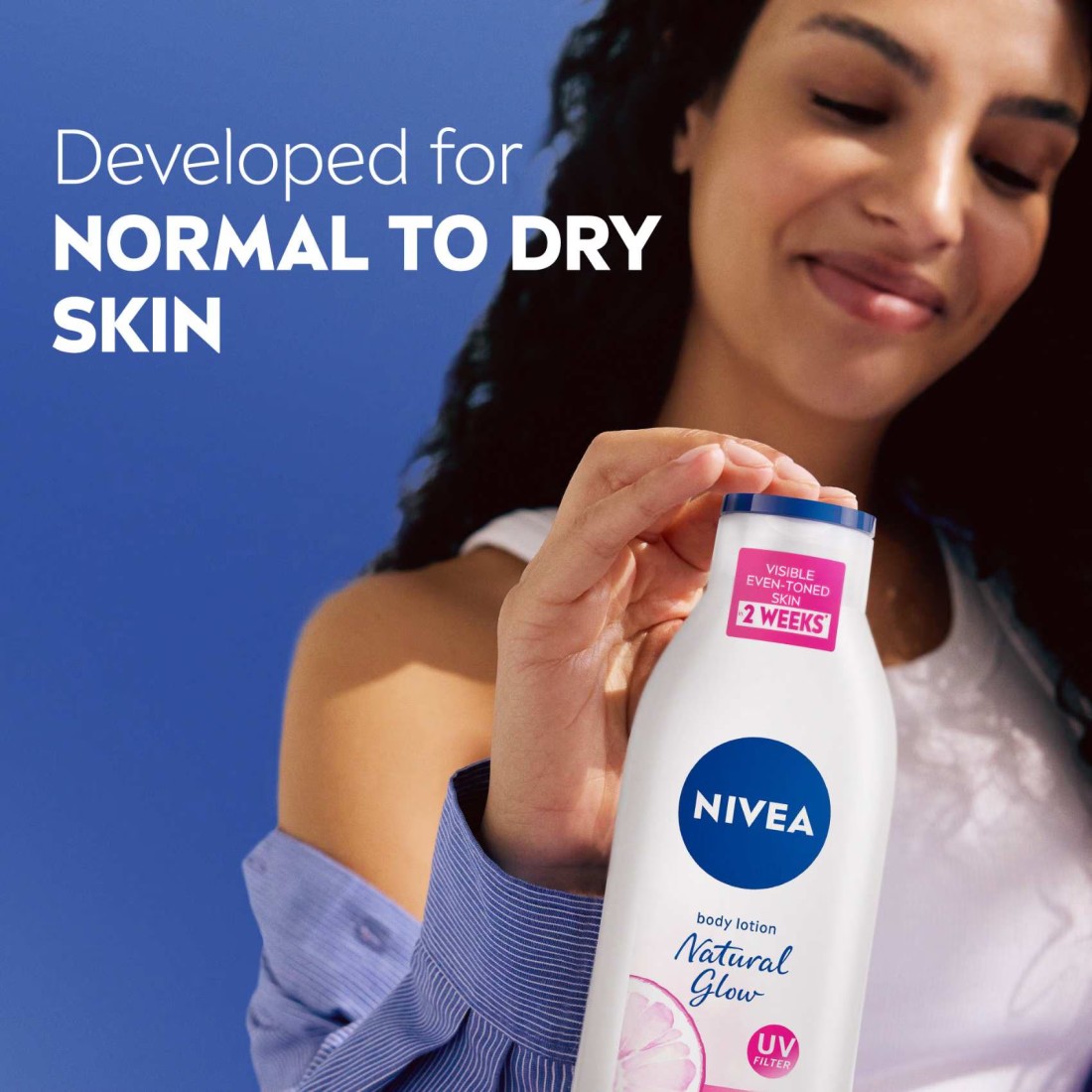 NIVEA Body Lotion, Normal to Dry Skin, Natural Glow, Vitamin C, 250ml