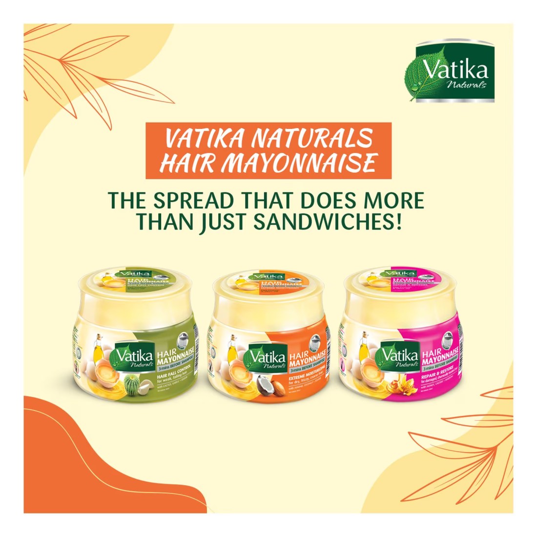 Dabur Vatika Naturals Hair Mayonnaise Extreme Moisturizing 500ml