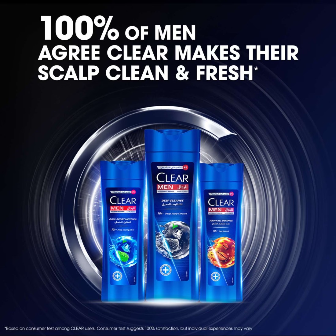 Clear Shampoo For Men Anti Dandruff Shampoo Deep Cleanse 400ml