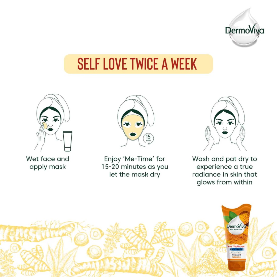 Dermoviva Face Mask Turmeric 150ml