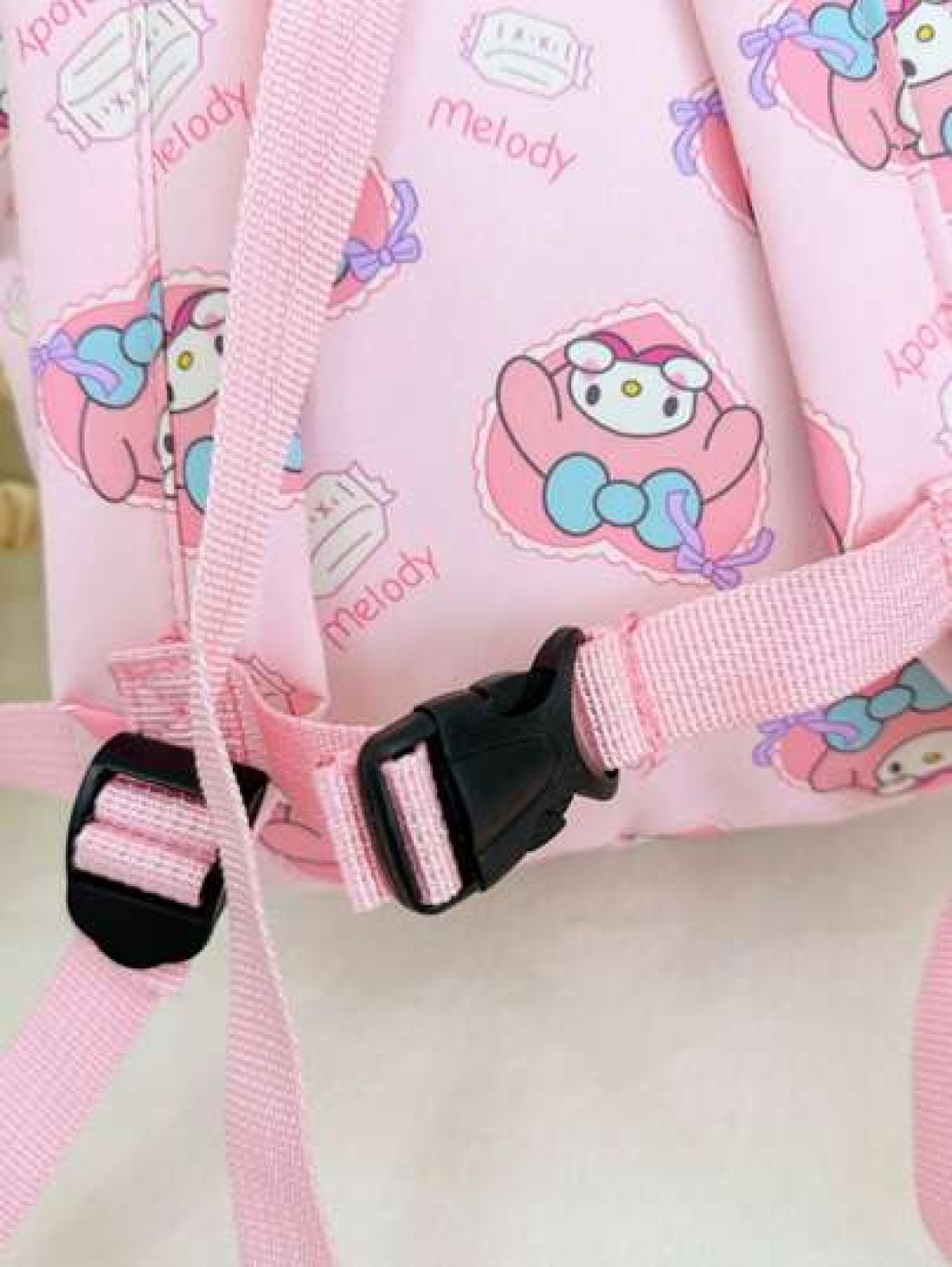 Sanrio KT Cat Nylon Kids Backpack Cute Mini Girls Bag Lightweight Cartoon Pattern Pouch Zipper Closure Kitty Dog Little Girl Schoolbag Suitable Gift Bag For Friends Gathering Travel Bag For Outing