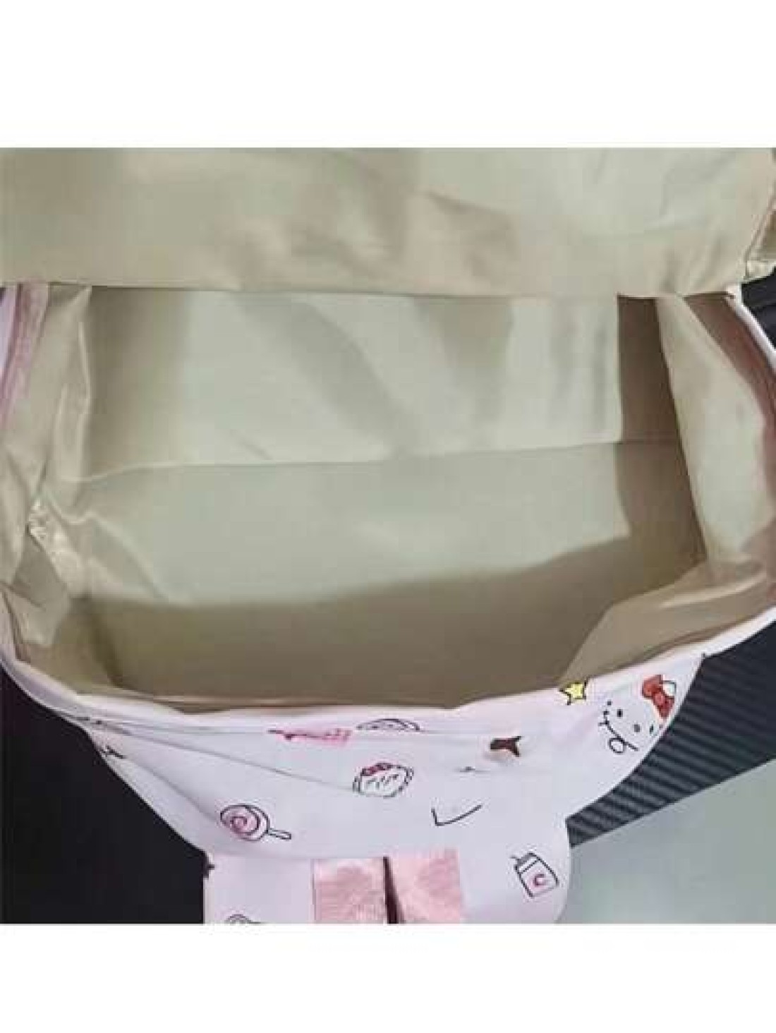 Sanrio Sanrio Backpack Kawaii Stylish School Bag Girl s Colorblock Rucksack Large Capacity Foldable Outdoors Daypack