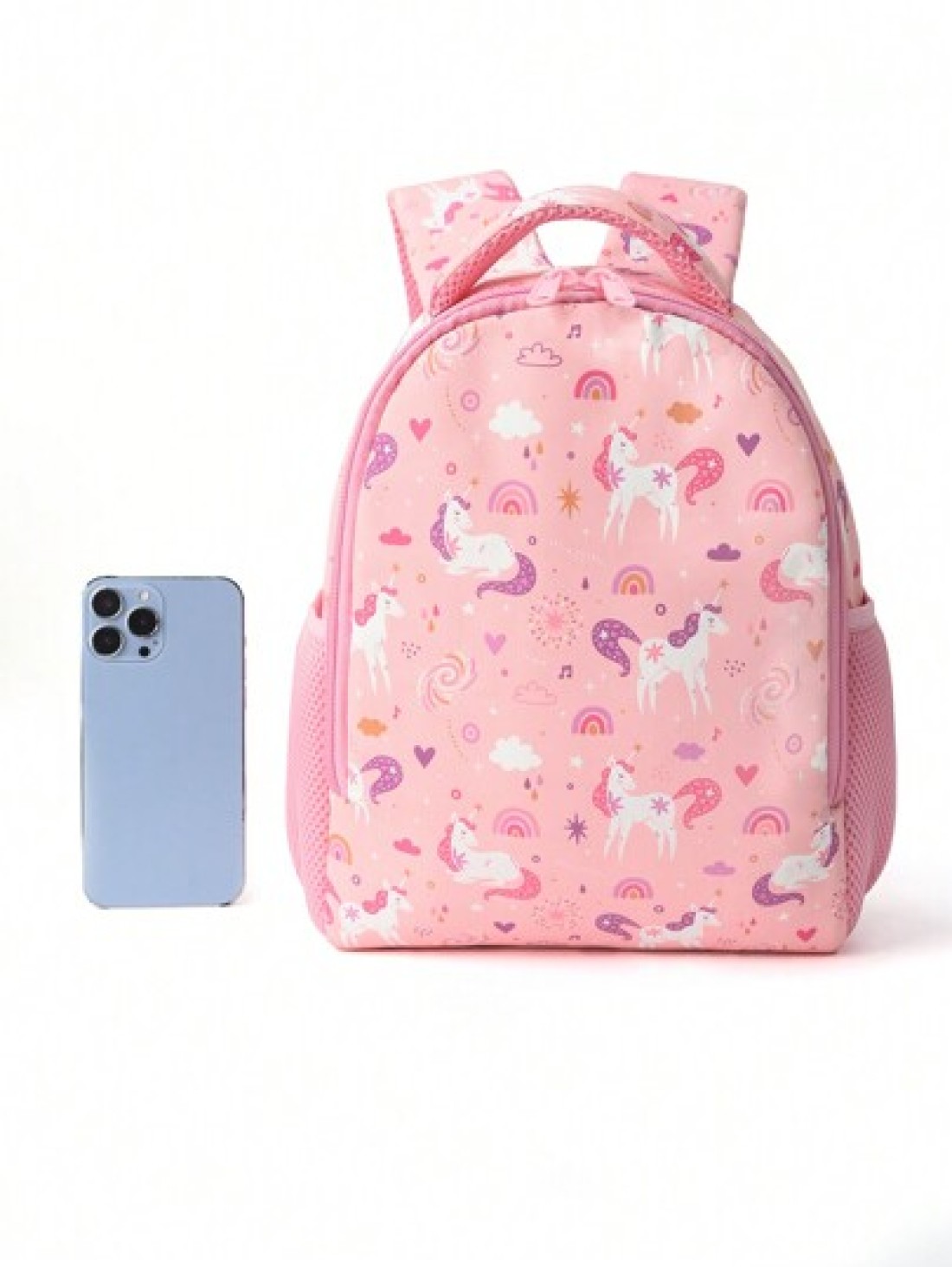 1 Pc Children s Cute Pink Unicorn Backpack Waterproof Kawaii Cartoon Backpack School Bag With Front Pocket And Adjustable Shoulder Strap Suitable And Daily Commuting