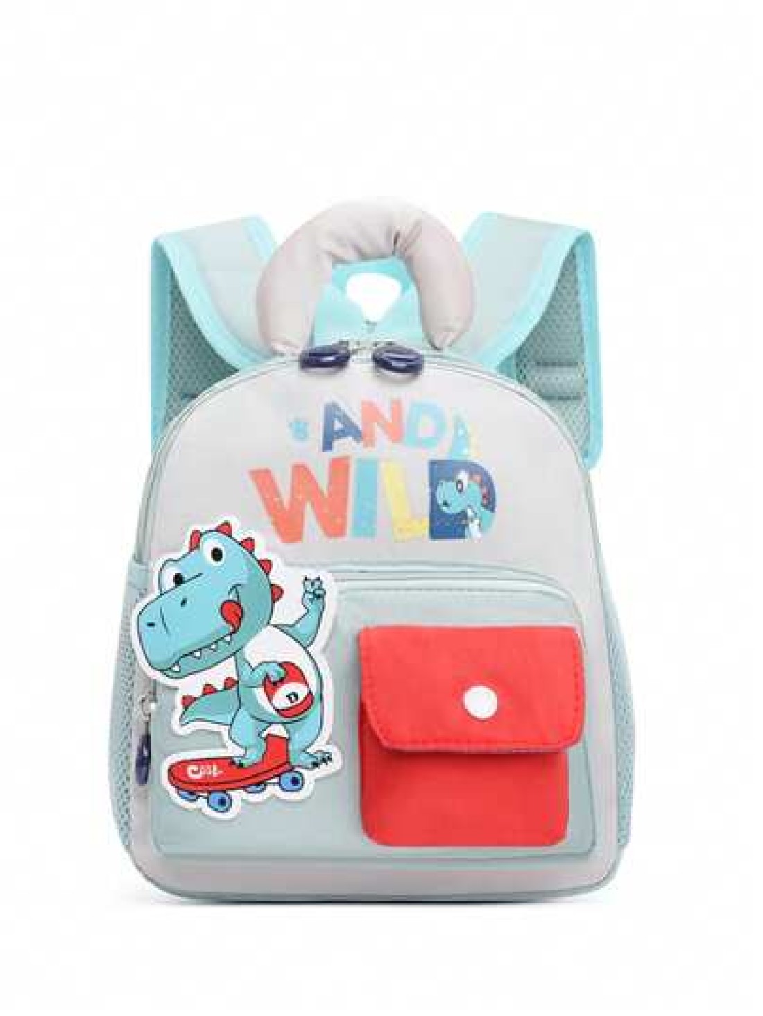 Kids New Cute Cartoon Pattern Print Color Block Nylon Backpack Versatile Large Capacity Zipper Closure Outdoor Travel Vacation Backpacks Lightweight Casual Multi Pocket Campus Bookbag For Kindergarten
