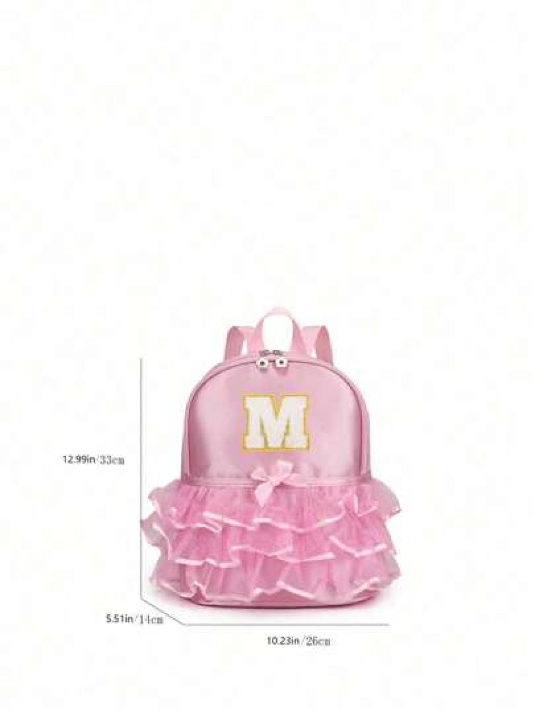 1pc Girls Nylon Zipper Closure A Z 26 Letters Fashion Lace Dance Bag Dance Ballet Bag Practice Double Shoulder Latin School Bag Backpack Suitable For Daily Use Zipper Random DIY Alphabet Stickers