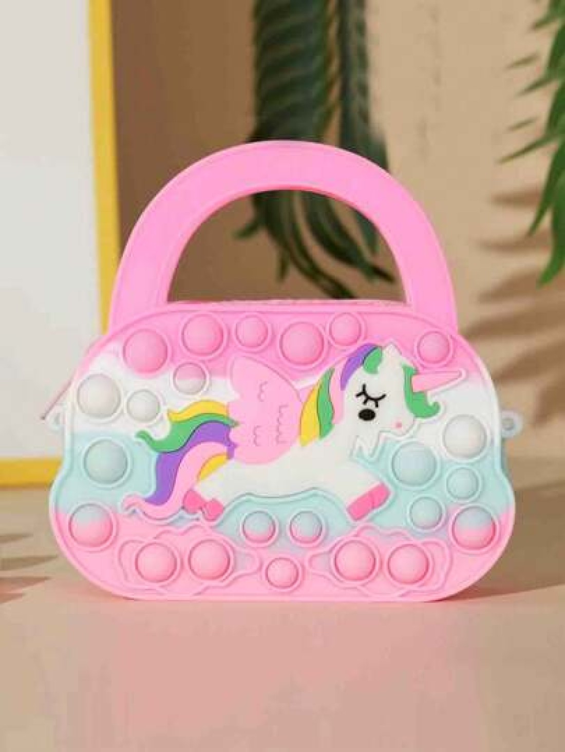 1 Pc Cartoon Unicorn Fashionable Handbag Unicorn Purses Fashion Fidgets Fashion Pop Purse Push Bubbles Fidget Rainbow Unicorn Purse Wallet Ladies Bag