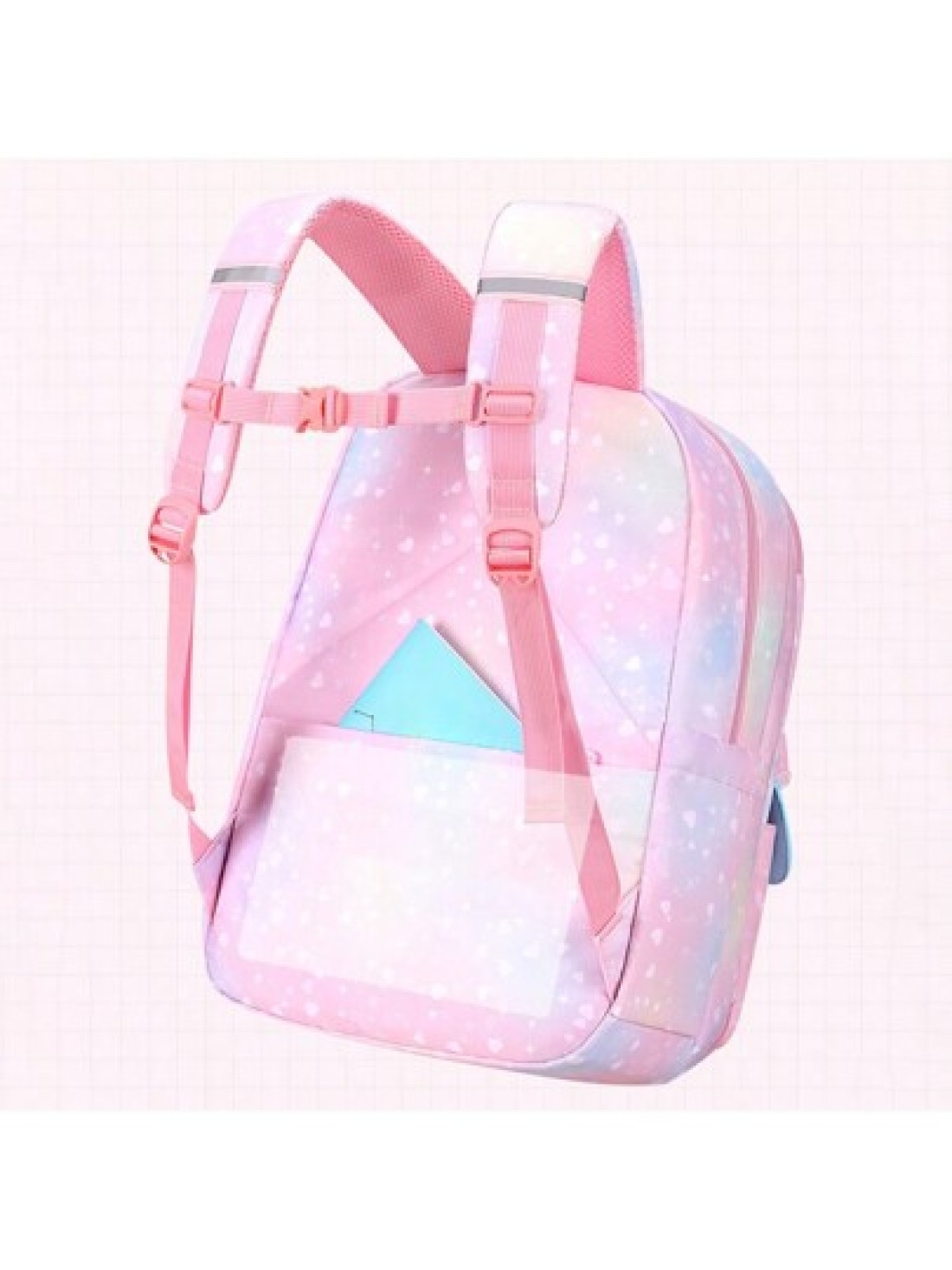 1pc Lightweight Large Capacity Nylon Cute School Backpack With Multiple Pockets For Girls Children Casual Travel School And Camping