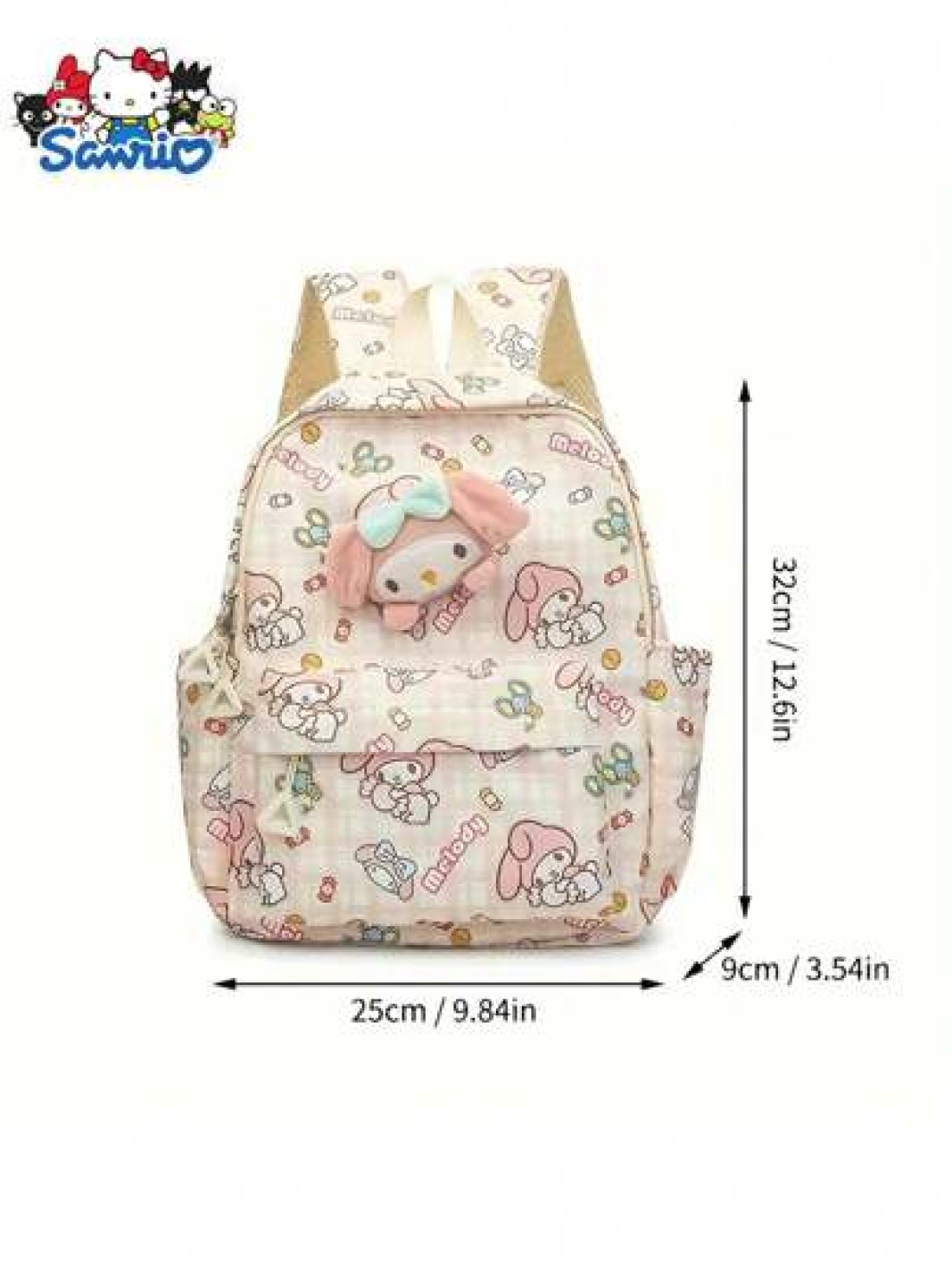 Sanrio 1pc Sanrio Hello Kitty Culomi Melody Yugui Dog New Children s Schoolbag Cute Cartoon Load Relief Kindergarten Backpack Highly Attractive Level Lightweight Bag
