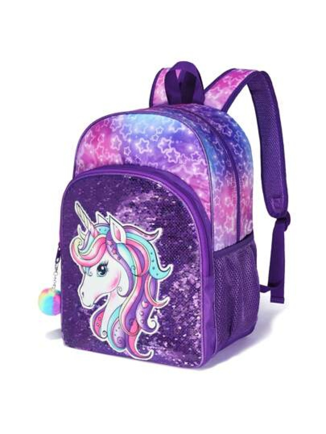 3PCSBackpack Sequined Backpack Shoulder Bag Lunch Box Pencil Case