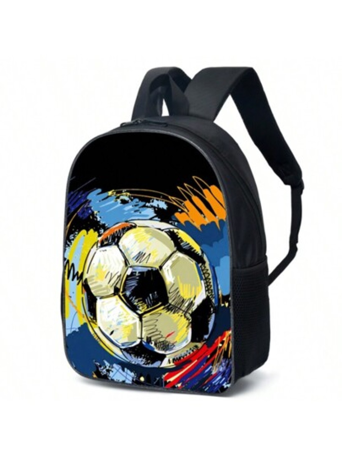 3pcs Set Soccer Themed 3D Printed Backpack Crossbody Bag Pencil Case 16 Inch Schoolbag Outdoor Travel Bag