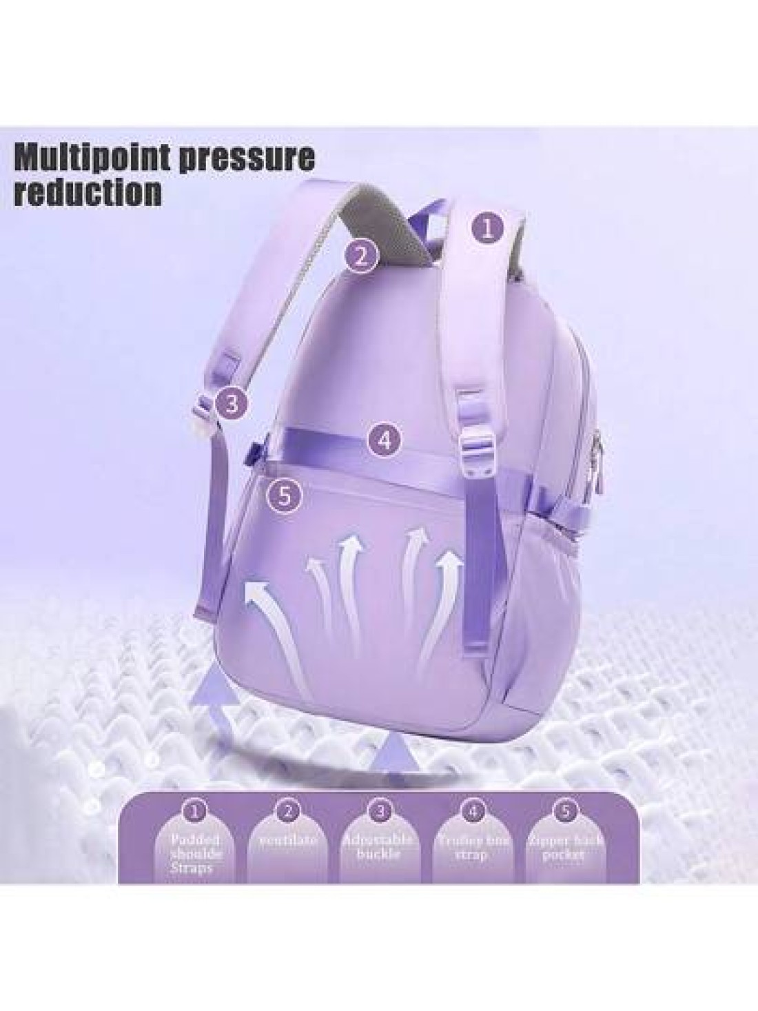 1pc Large Capacity Girls Backpack Casual Fashion Backpack 15 6 Inch Laptop Backpack School Bag With Luggage Strap Outdoor Traveling Bag Suitable For Teenage Girls School And Travel