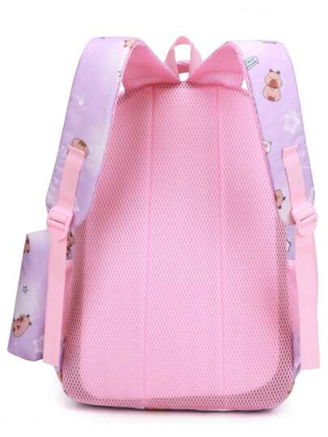 Capybara Student Backpack For Middle School And High School Girls With Camouflage Print Large Capacity Leisure Double Shoulder Bag For Primary School Students