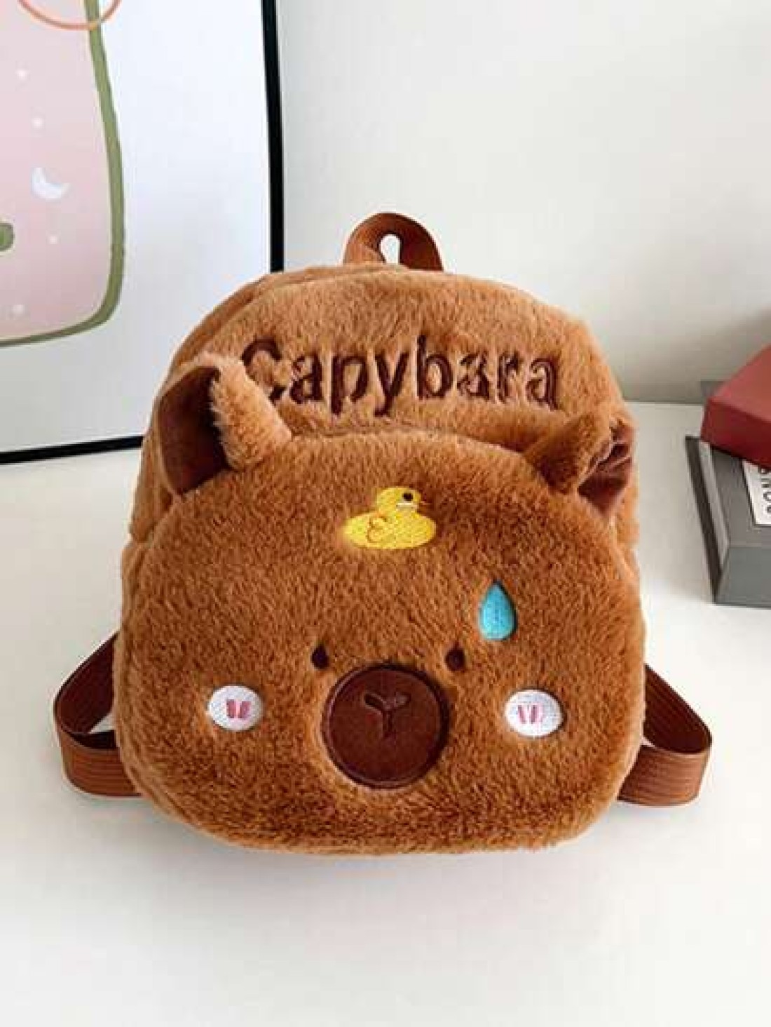1pc New Cute Cartoon Bear Niche High Quality Material Backpack Zipper Opening And Closing And Fashionable New Bag The Bear Style Is Cute Adjustable Shoulder Straps Casual And Fashionable Very Suitable