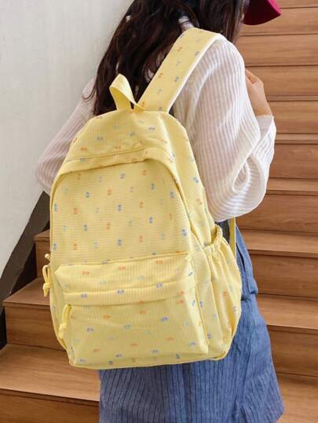 1pc Back To School Backpack Stylish Casual Backpack Fresh And Sweet Large Capacity Backpack Suitable For Daily School Very Suitable For Campus Class Photo Taking Birthday Gifts Suitable For Daily Shop