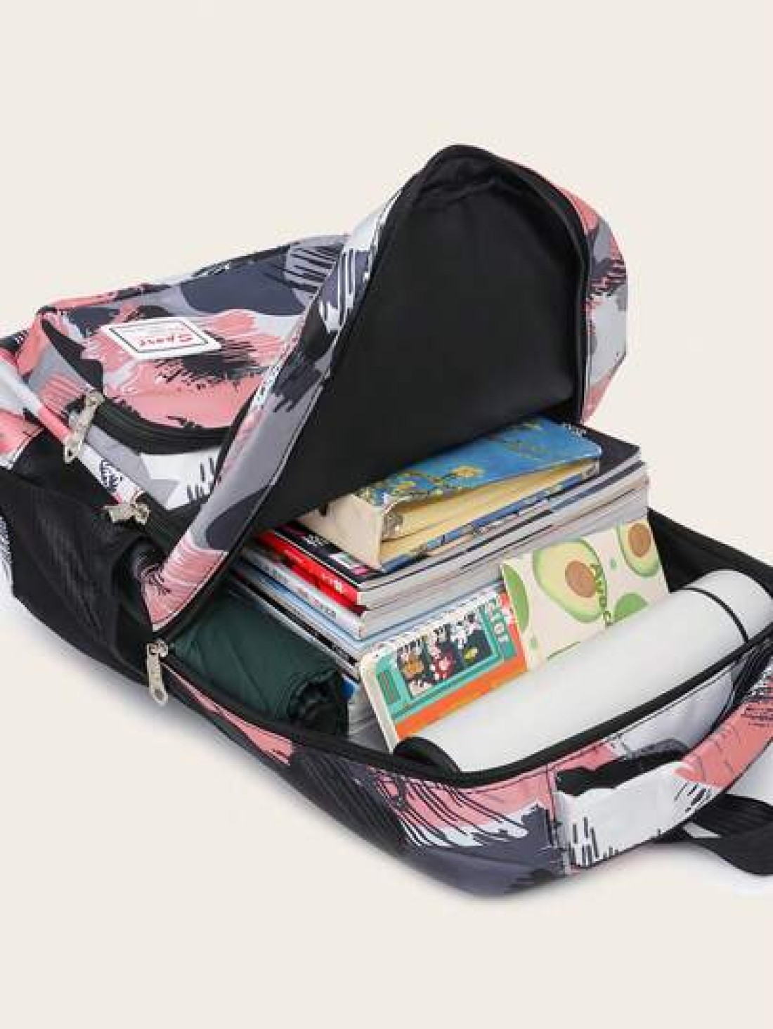 Fashion Solid Color Hundred School Backpack Kids Shoulder Backpack Casual Large Capacity Backpack Fashion Solid Color Simple College Student School Bag Travel Backpack Suitable For Girls Daily School