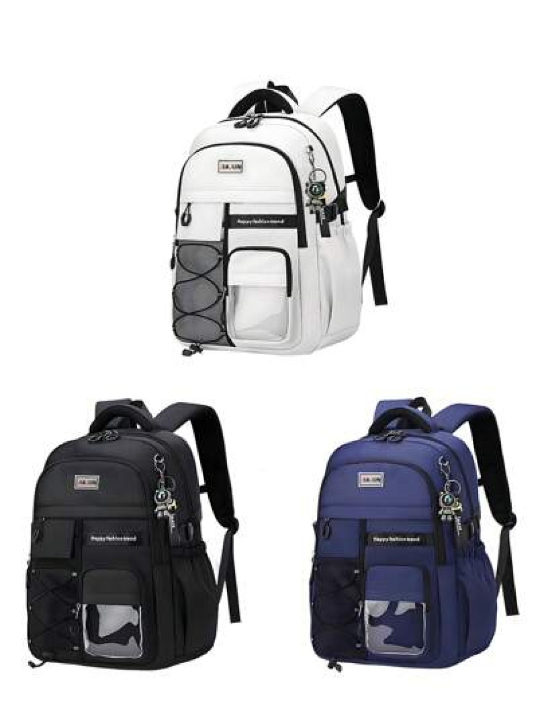 1pc Minimalist Casual Men Backpack Zipper Closure Adjustable Shoulder Strap Durable Fabric Large Capacity Multi Pocket Design Suitable For Daily Use And Travel Luggage Strap For Suitcase Back To Schoo