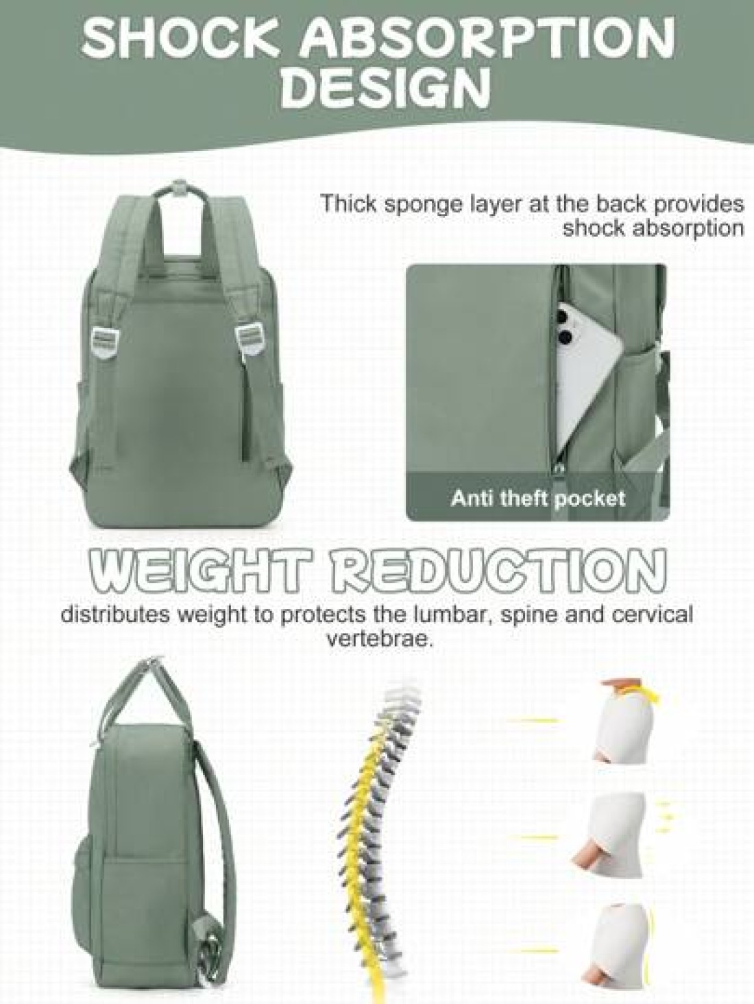 20L Simplicity School Backpack For Teenager Leisure Computer Backpack Fit 14inch Notebook 12 9inch Pad Carry On Backpack With Multi Pocket Lightweight Laptop Backpacks With Laptop Interlayer For Girl