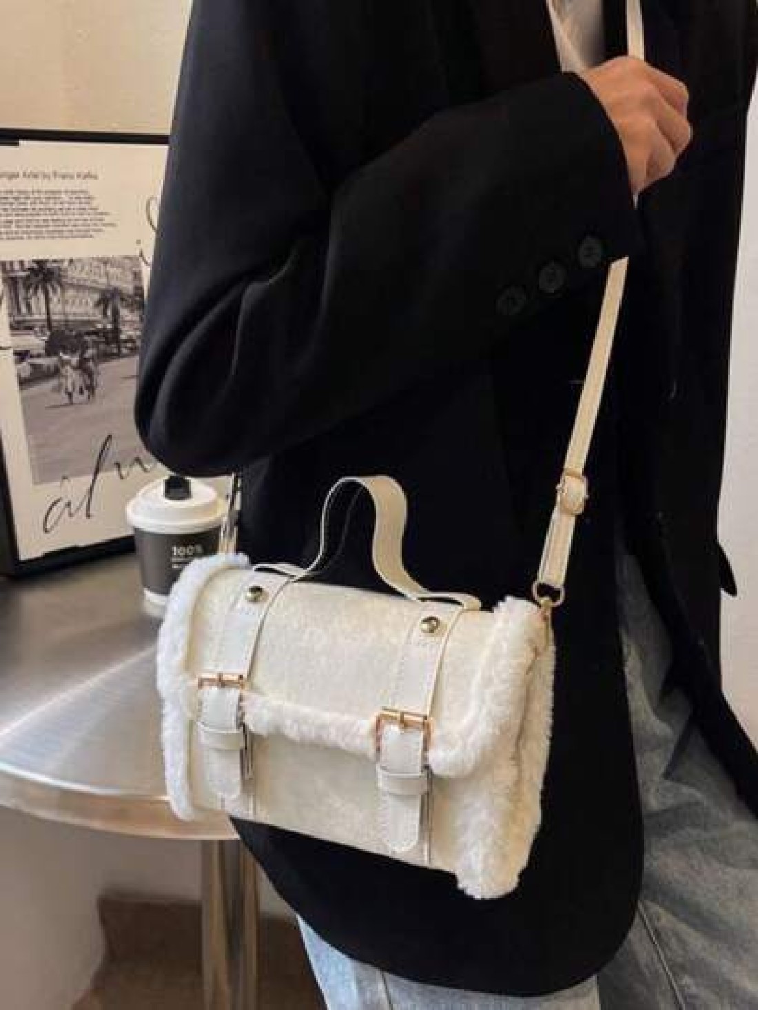 Sanrio Sanrio Hello Kitty Lamb Plush Crossbody Bag New Handbag Versatile Niche Texture Storage Bag