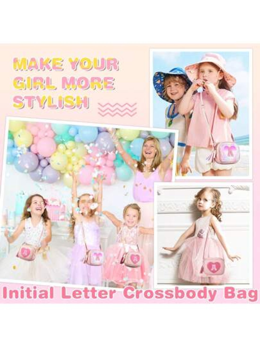Birthday Gifts For 2 3 4 5 6 7 8 9 10 Year Old Girl Cute Little Girl Purse Toddler Purse For S Wallet Small Initial Shoulder Crossbody Bag Personalized Christmas Gift For Daughter Baby